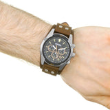 Fossil Coachman Chronograph Black Dial Brown Leather Strap Watch for Men - CH2891 Buy Now By Fossil