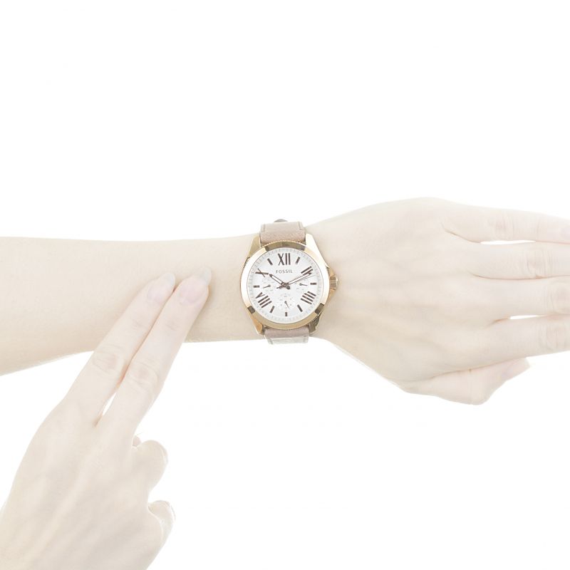 Fossil Cecile Champagne Dial Grey Leather Strap Watch for Women - AM4529 Buy Now By Fossil