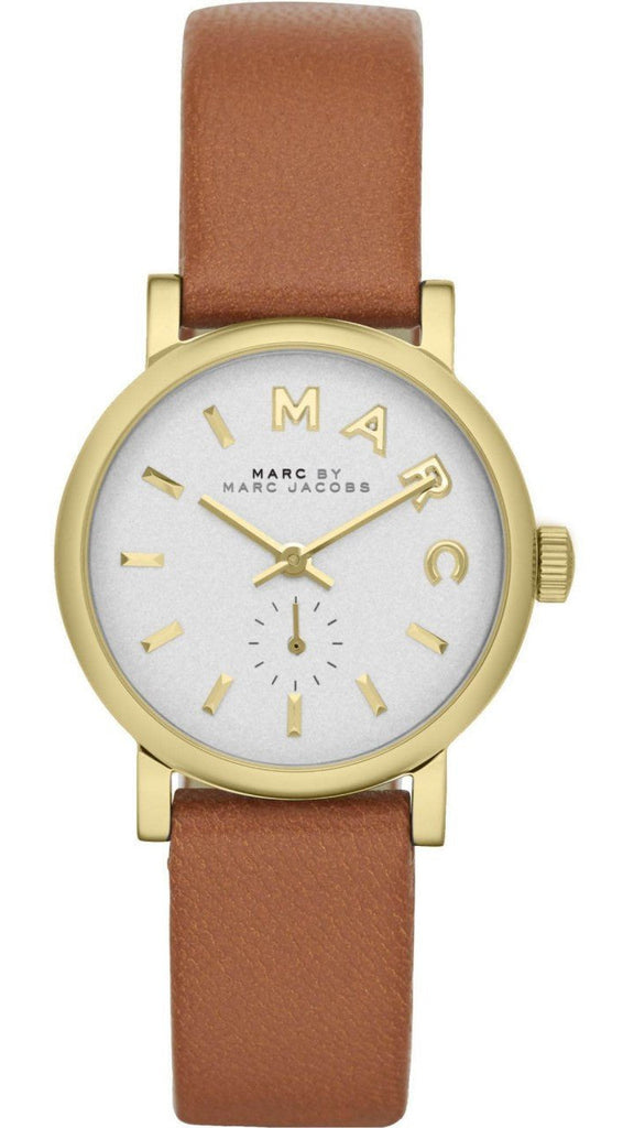 Marc Jacobs Baker White Dial Brown Leather Strap Watch for Women - MBM1317 Buy Now By Marc Jacobs