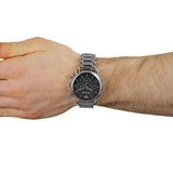 Emporio Armani Chronograph Black Dial Silver Steel Strap Watch For Men - AR1853 Buy Now By Emporio Armani