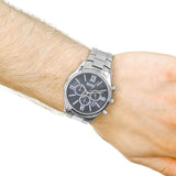 Hugo Boss Ambassador Chronograph Black Dial Silver Steel Strap Watch For Men - HB1513196 Buy Now By Hugo Boss