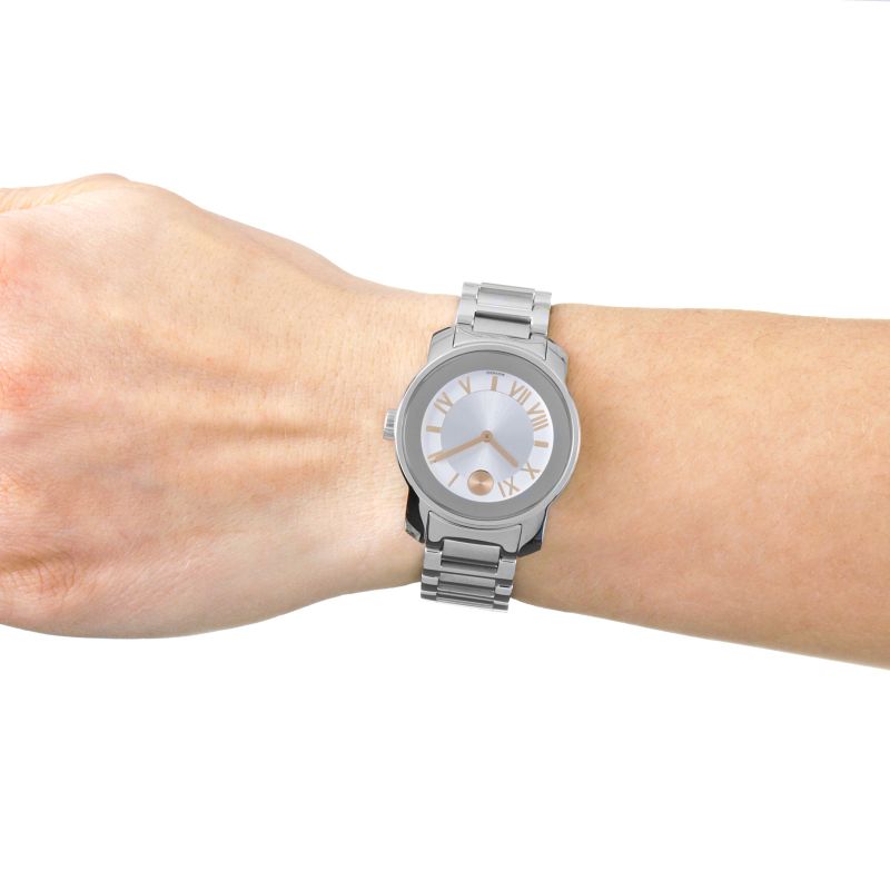 Movado Bold Silver Dial Silver Steel Strap Watch for Women - 3600244 Buy Now By Movado
