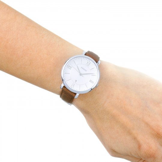 Fossil Jacqueline White Dial Brown Leather Strap Watch for Women - ES3708 Buy Now By Fossil