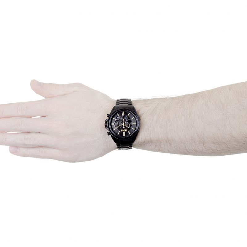 Hugo Boss Driver Black Dial Black Steel Strap Watch for Men - 1513277 Buy Now By Hugo Boss