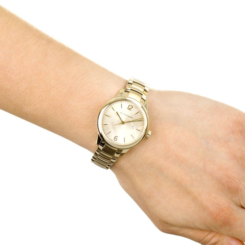 Burberry The Classic Champagne Dial Gold Steel Strap Watch for Women - BU10109 Buy Now By Burberry