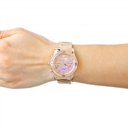 Guess Confetti Pink Dial Rose Gold Steel Strap Watch For Women - W0774L3 Buy Now By Guess