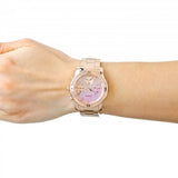 Guess Confetti Pink Dial Rose Gold Steel Strap Watch For Women - W0774L3 Buy Now By Guess