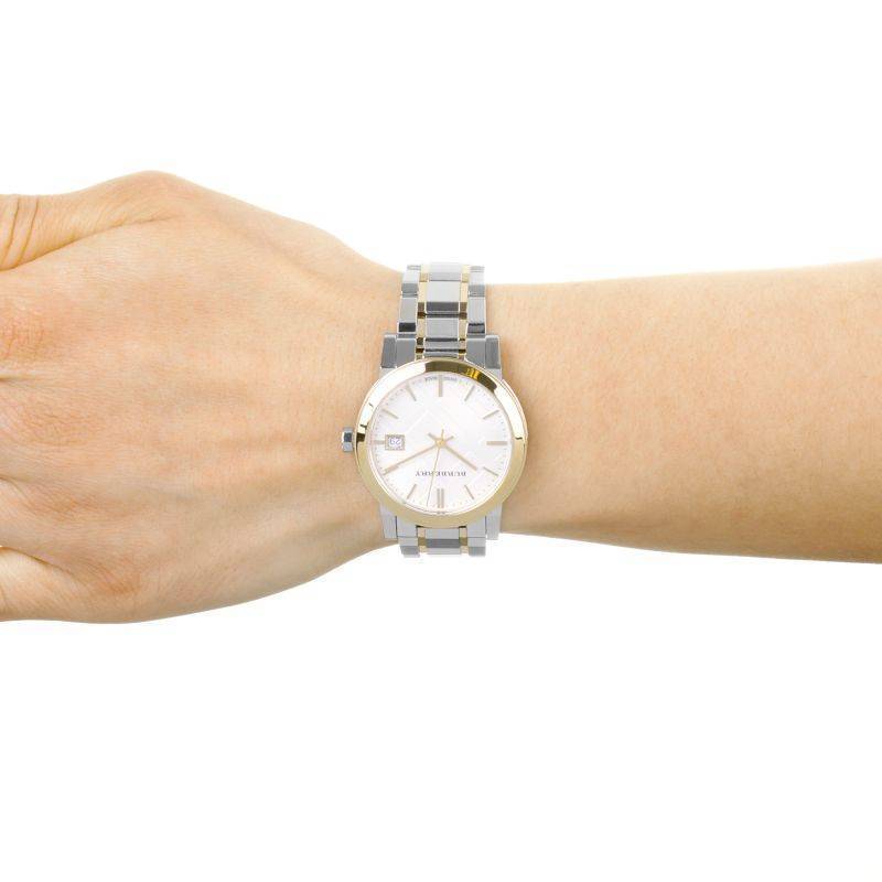 Burberry The City White Dial Two Tone Steel Strap Watch for Women - BU9115 Buy Now By Burberry
