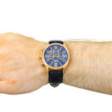 Hugo Boss Ambassador Chronograph Blue Dial Blue Leather Strap Watch For Men - HB1513320 Buy Now By Hugo Boss