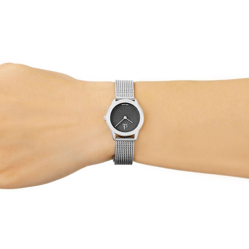 Calvin Klein Minimal Grey Dial Silver Mesh Bracelet Watch for Women - K3M2312X Buy Now By Calvin Klein