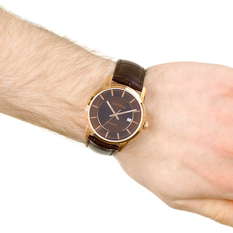 Calvin Klein Infinity Brown Dial Brown Leather Strap Watch for Men - K5S346GK Buy Now By Calvin Klein