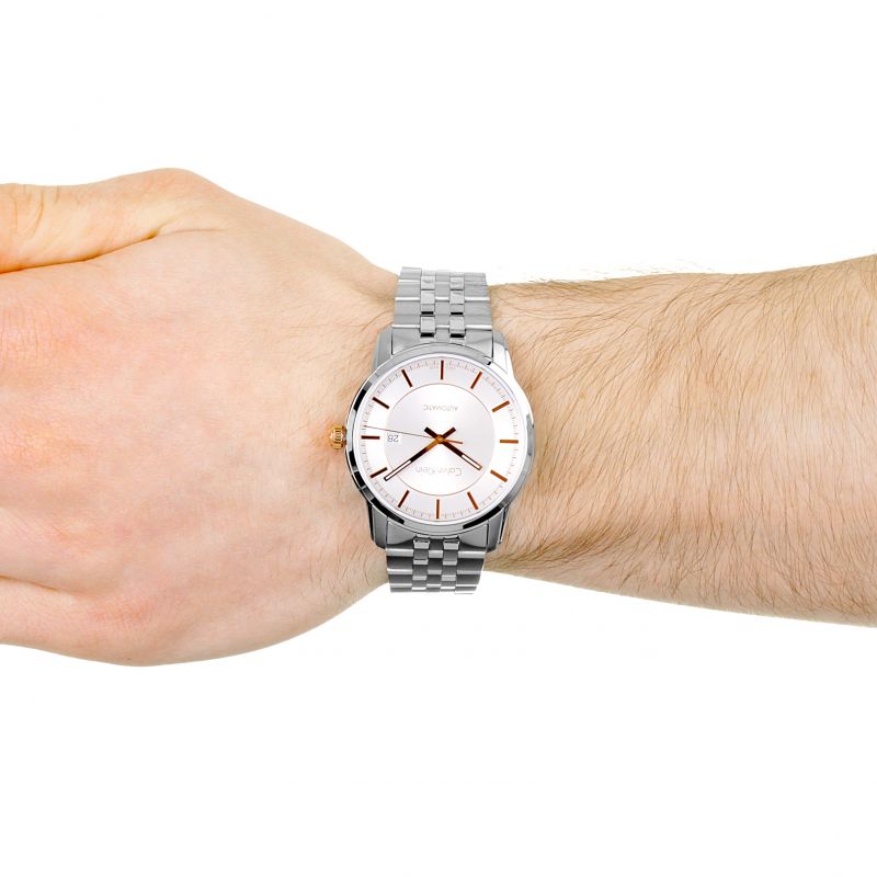 Calvin Klein Infinity Silver Dial Silver Steel Strap Watch for Men - K5S34B46 Buy Now By Calvin Klein