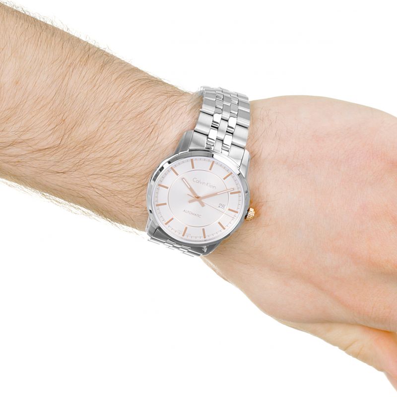 Calvin Klein Infinity Silver Dial Silver Steel Strap Watch for Men - K5S34B46 Buy Now By Calvin Klein