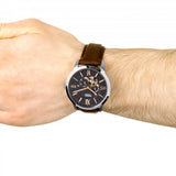Fossil Townsman Automatic Black Dial Brown Leather Strap Watch for Men - ME3061 Buy Now By Fossil