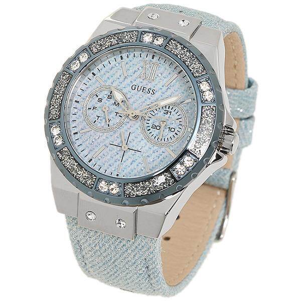 Guess Limelight Quartz Blue Dial Blue Leather Strap Watch For Men - W0775l1 Buy Now By Guess