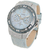 Guess Limelight Quartz Blue Dial Blue Leather Strap Watch For Men - W0775l1 Buy Now By Guess