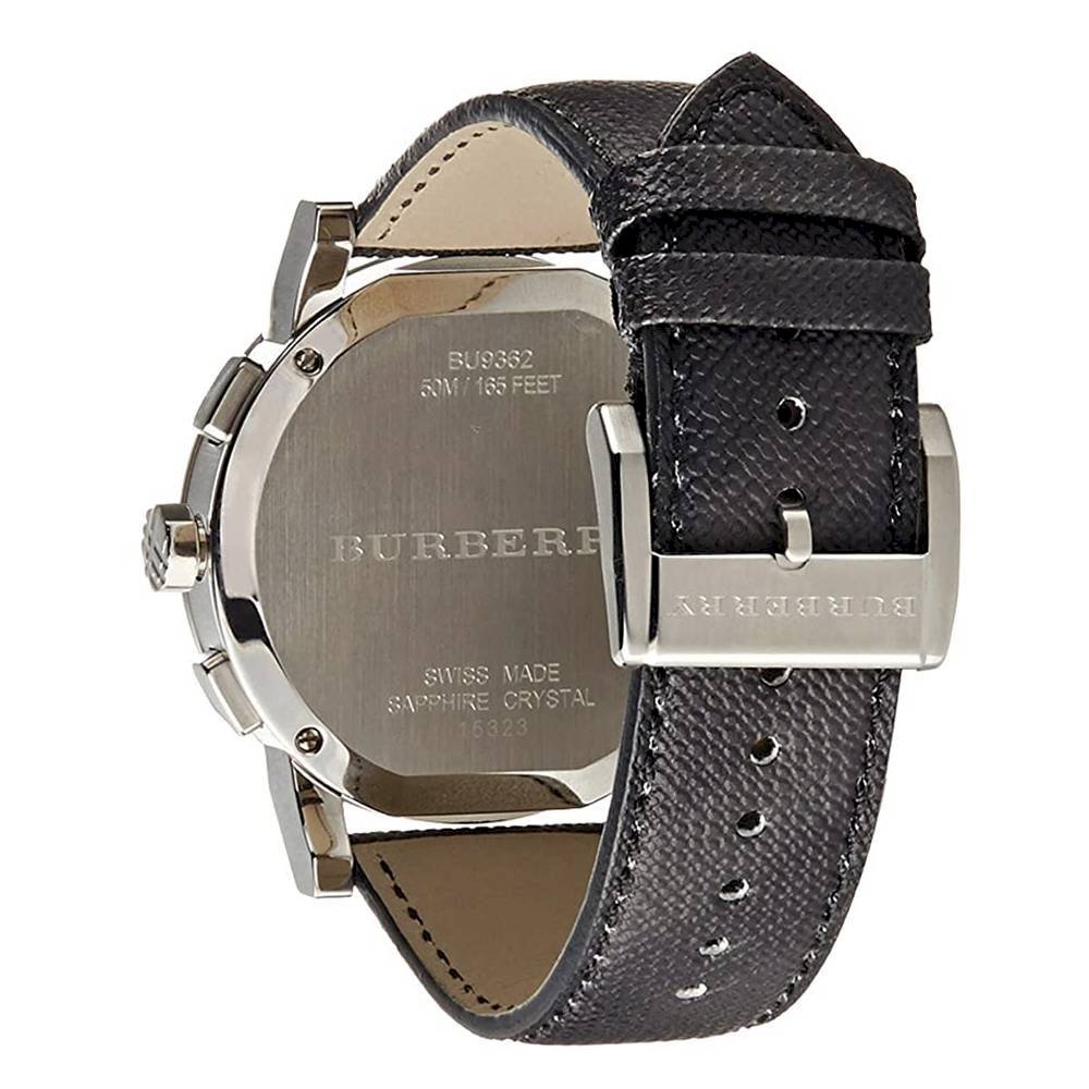 Burberry The City Grey Dial Black Leather Strap Watch for Men - BU9362 Buy Now By Burberry