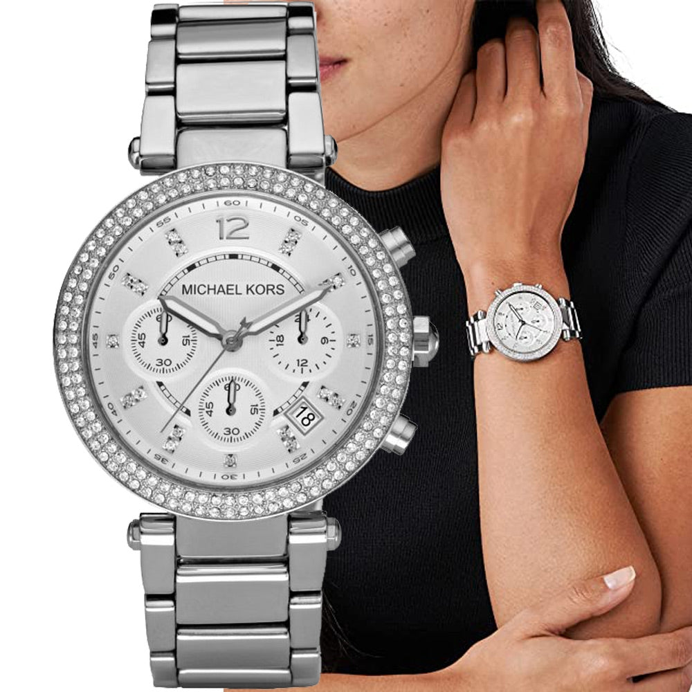 Michael Kors Parker Silver Dial Silver Steel Strap Watch for Women - MK5353 Buy Now By Michael Kors