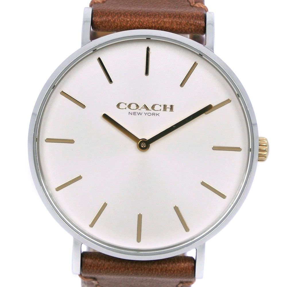 Coach Charles Silver Dial Brown Leather Strap Watch for Men - 14602152 Buy Now By Coach