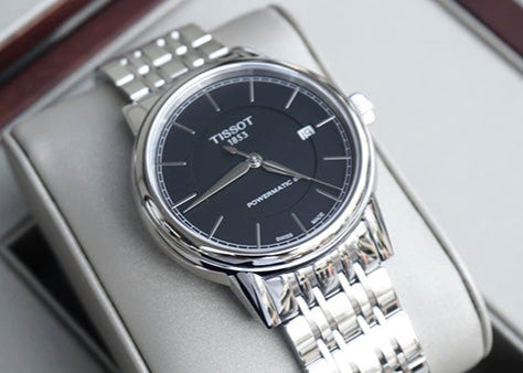 Tissot Classic Carson Powermatic 80 Black Dial Silver Steel Strap Watch For Men - T085.407.11.051.00 Buy Now By Tissot