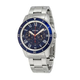 Fossil Grant Sport Chronograph Blue Dial Silver Steel Strap Watch for Men - FS5238 Buy Now By Fossil