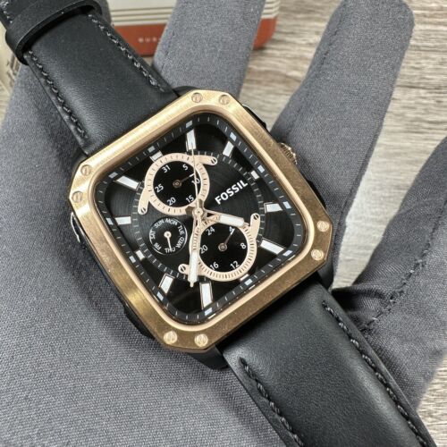 Fossil Multifunction Black Dial Black Leather Strap Watch for Men - BQ2654 Buy Now By Fossil