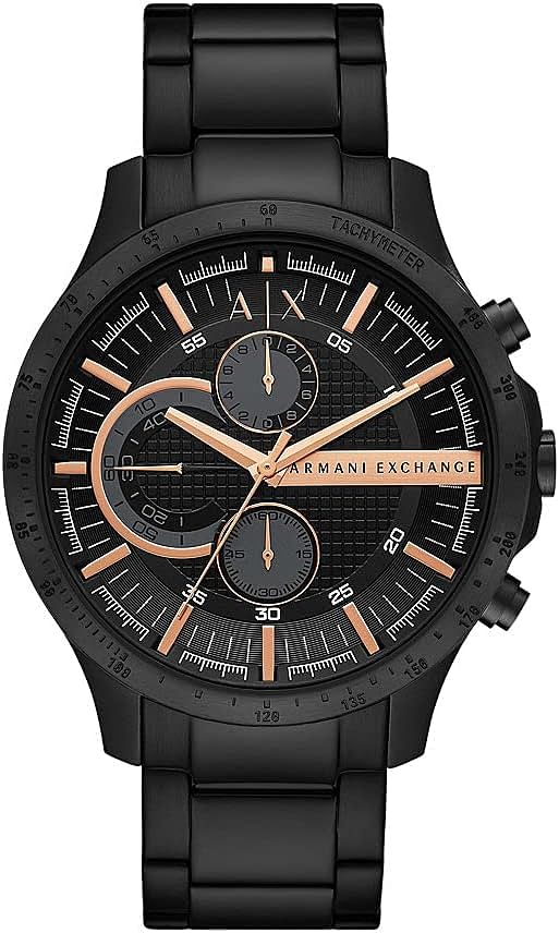 Armani Exchange Chronograph Black Dial Black Steel Strap Watch For Men - AX2429 Buy Now By Armani Exchange
