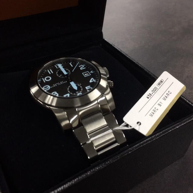 Marc Jacobs Larry Chronograph Black Dial Gunmetal Grey Steel Strap Watch for Men - MBM5031 Buy Now By Marc Jacobs