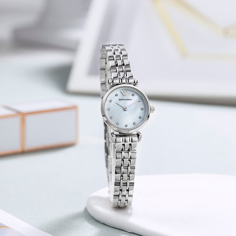 Emporio Armani Gianni Blue Dial Silver Steel Strap Watch For Women - AR1961 Buy Now By Emporio Armani