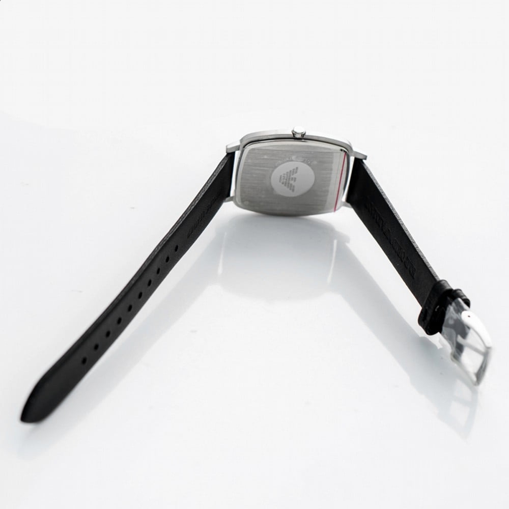 Emporio Armani Epsilon Quartz Black Dial Black Leather Strap Watch For Men - AR2490 Buy Now By Emporio Armani