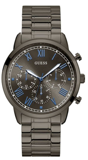 Guess Hendrix Chronograph Gunmetal Dial Gunmetal Steel Strap Watch for Men - W1309G3 Buy Now By Guess
