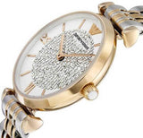 Emporio Armani Gianni T Bar White Dial Two Tone Steel Strap Watch For Women - AR8031 Buy Now By Emporio Armani