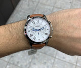 Fossil Grant Chronograph White Dial Brown Leather Strap Watch for Men - FS5060 Buy Now By Fossil