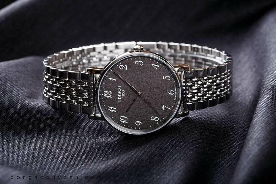 Tissot T Classic Everytime Quartz Black Dial Silver Steel Strap Watch for Men - T109.410.11.072.00 Buy Now By Tissot