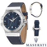 Maserati Potenza Blue Dial Blue Leather Strap Watch For Men - R8851108015 Buy Now By Maserati