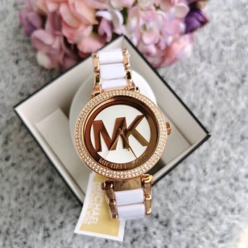 Michael Kors Parker White Dial Two Tone Steel Strap Watch for Women - MK6365 Buy Now By Michael Kors