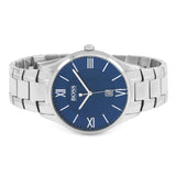 Hugo Boss Governer Blue Dial Silver Steel Strap Watch for Men - 1513487 Buy Now By Hugo Boss