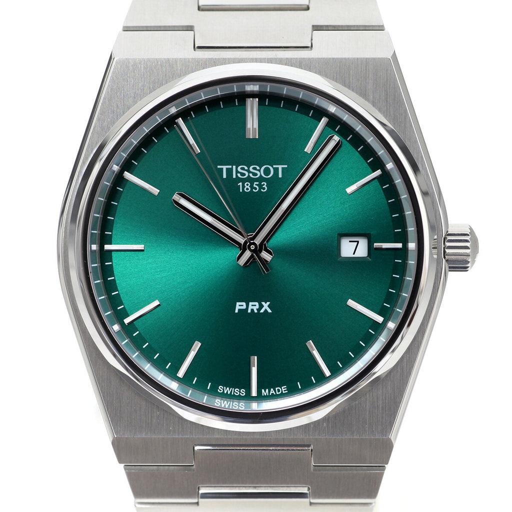 Tissot PRX Green Dial Silver Steel Strap Watch For Men - T137.410.11.091.00 Buy Now By Tissot