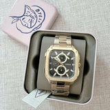 Fossil Inscription Multifunction Black Dial Gold Steel Strap Watch for Men - BQ2656 Buy Now By Fossil