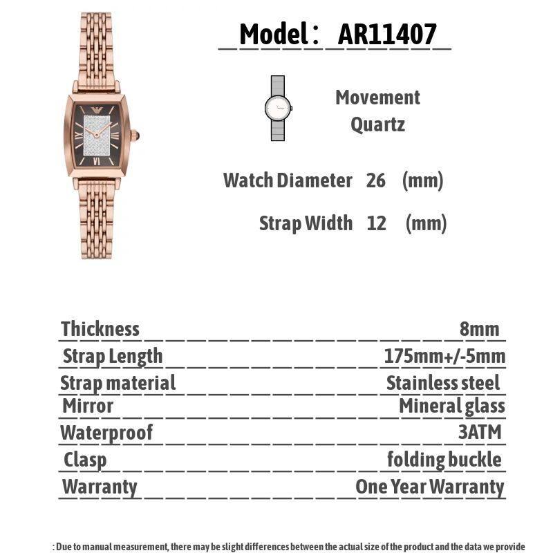Emporio Armani Gianni T-Bar Analog Crystal Brown Dial Rose Gold Steel Strap Watch For Women - AR11407 Buy Now By Emporio Armani