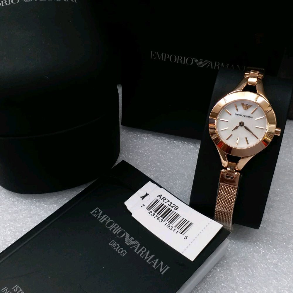 Emporio Armani Chiara Silver Dial Rose Gold Steel Strap Watch For Women - AR7362 Buy Now By Emporio Armani