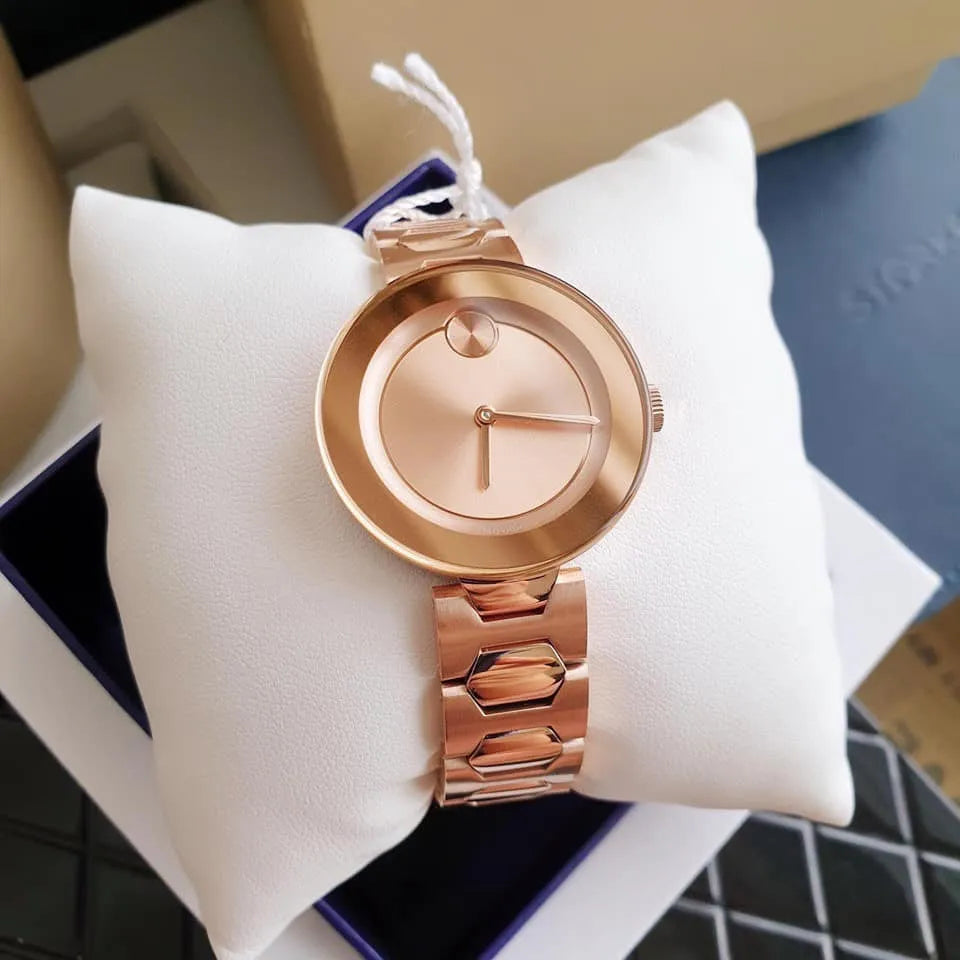 Movado Bold Rose Gold Dial Rose Gold Steel Strap Watch for Women - 3600387 Buy Now By Movado