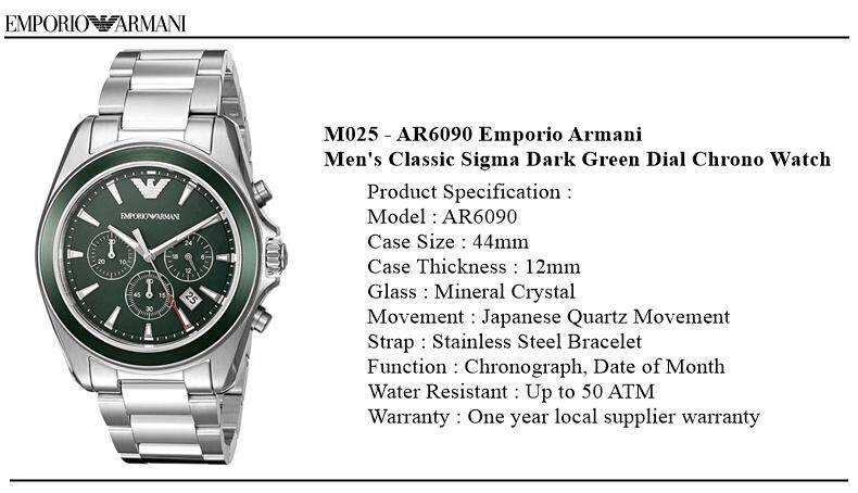 Emporio Armani Sportivo Chronograph Blue Dial Silver Steel Strap Watch For Men - AR6090 Buy Now By Emporio Armani