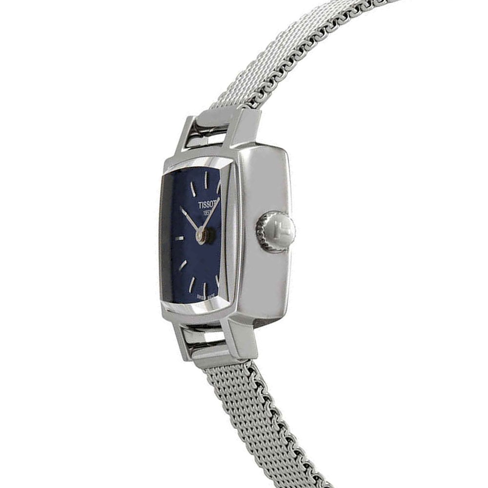 Tissot Lovely Square Blue Dial Silver Mesh Bracelet Watch For Women - T058.109.11.041.00 Buy Now By Tissot