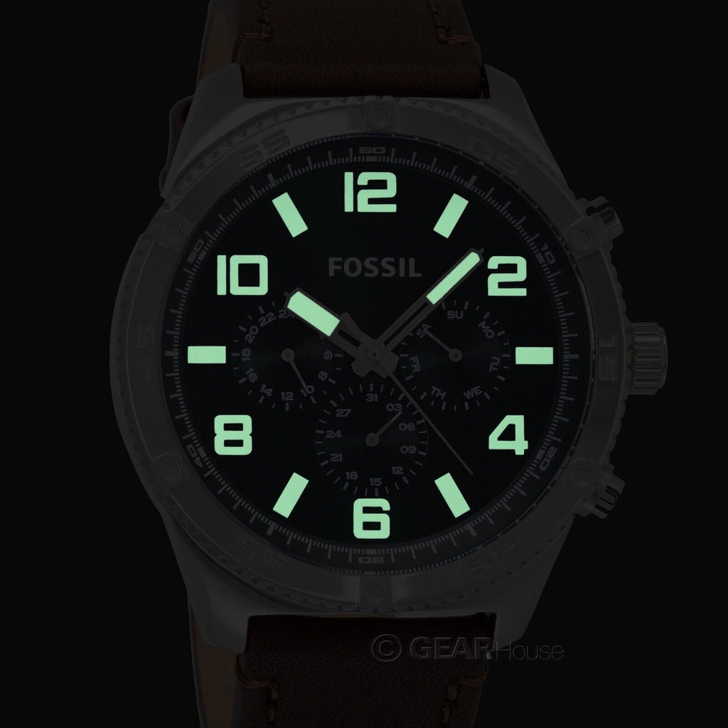 Fossil Brox Multifunction Green Dial Brown Leather Strap Watch for Men - BQ2801 Buy Now By Fossil