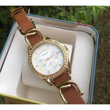 Fossil Riley Multifunction White Dial Orange Leather Strap Watch for Women - ES3723 Buy Now By Fossil