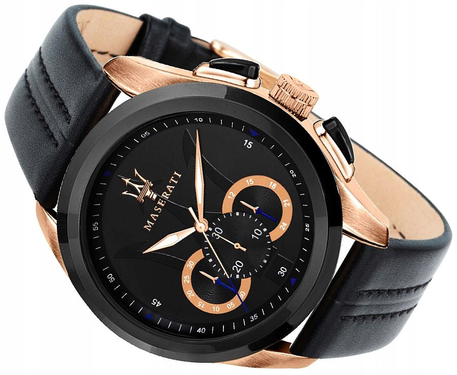 Maserati Traguardo 45mm Black Dial Watch Black Strap For Men - R8871612025 Buy Now By Maserati