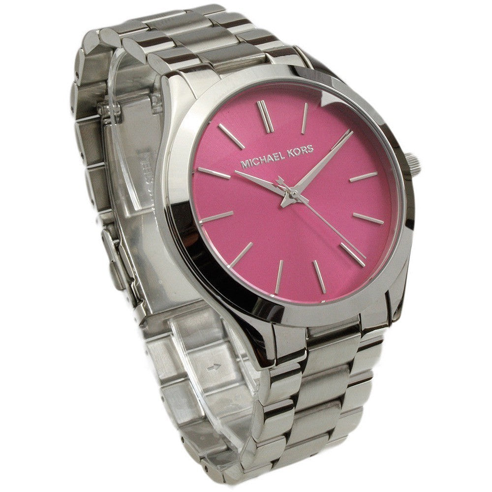 Michael Kors Slim Runway Quartz Pink Dial Silver Steel Strap Watch For Women - MK3291 Buy Now By Michael Kors