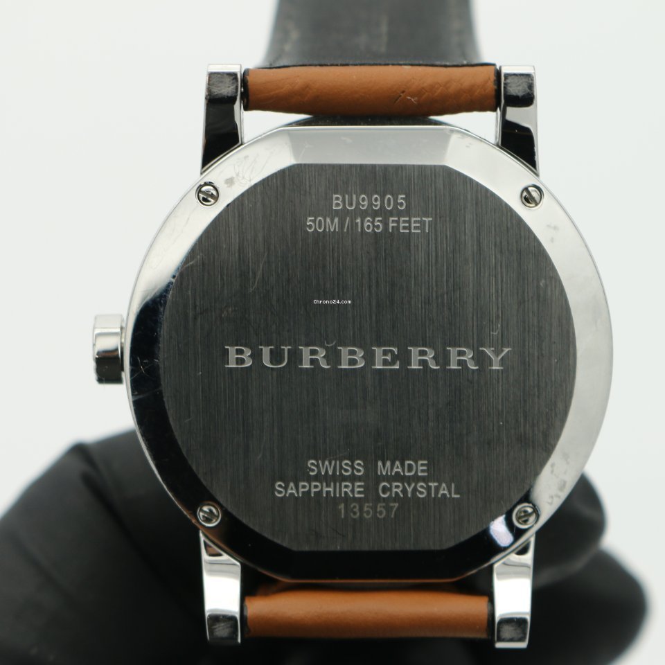 Burberry The City Black Dial Brown Leather Strap Watch for Men - BU9905 Buy Now By Burberry