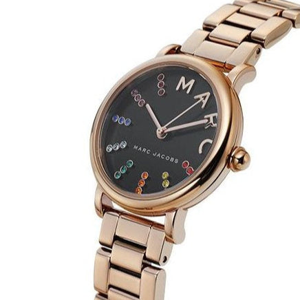 Marc Jacobs Roxy Black Dial Rose Gold Steel Strap Watch for Women - MJ3569 Buy Now By Marc Jacobs